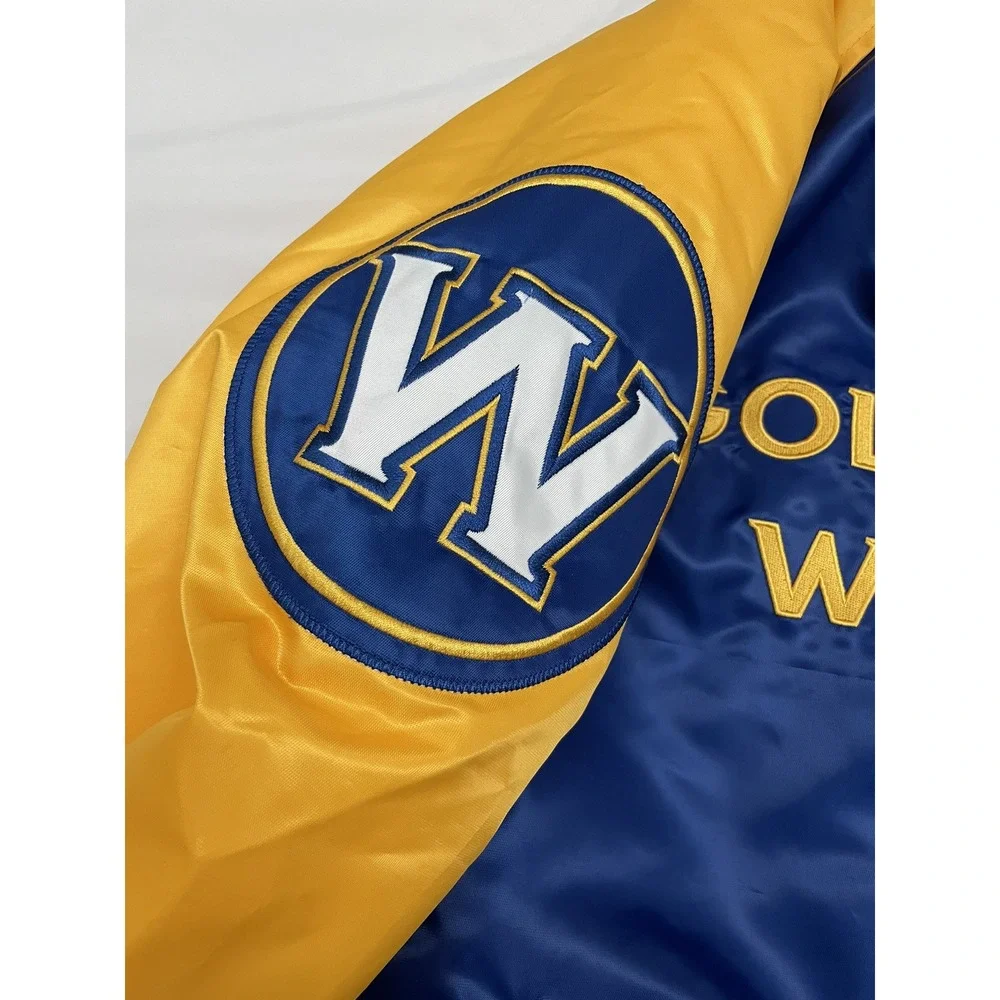 Vintage Starter Golden State Warriors Tricolor Remix Satin Jacket Men's Large